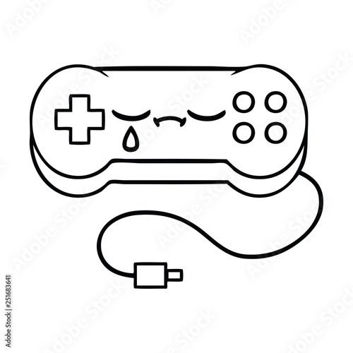 line drawing cartoon game control