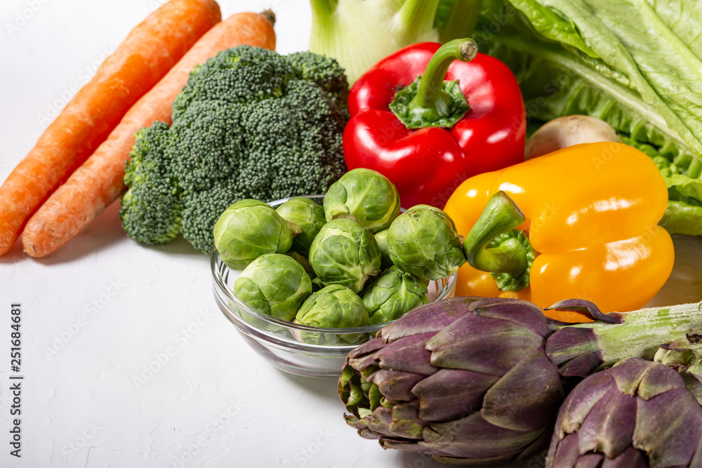 Freshly selection of healthy and clean foods Freshly selection of healthy and clean foods