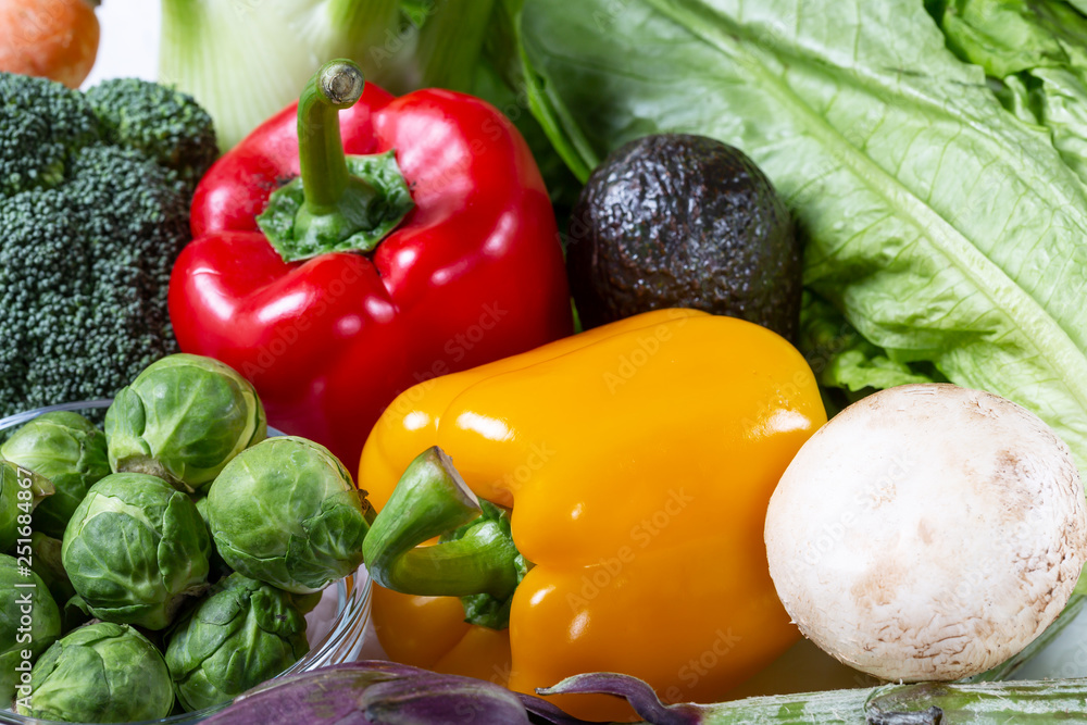 Freshly selection of healthy and clean foods Freshly selection of healthy and clean foods