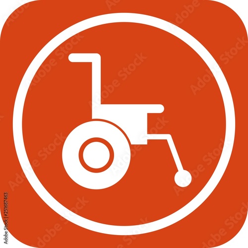 Vector Wheel chair Icon