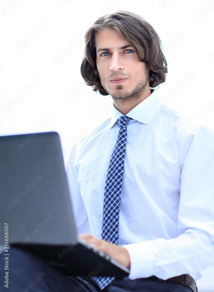 closeup.a successful employee working with a laptop closeup.a successful employee working with a laptop