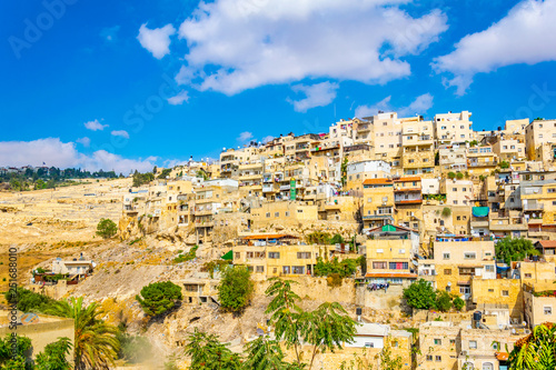 Aerial view of Jerusalem from the city of David, Israel photo