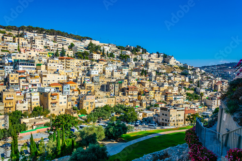 Aerial view of Jerusalem from the city of David, Israel photo