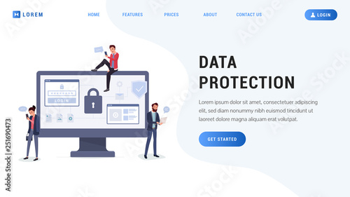Data protection landing web page