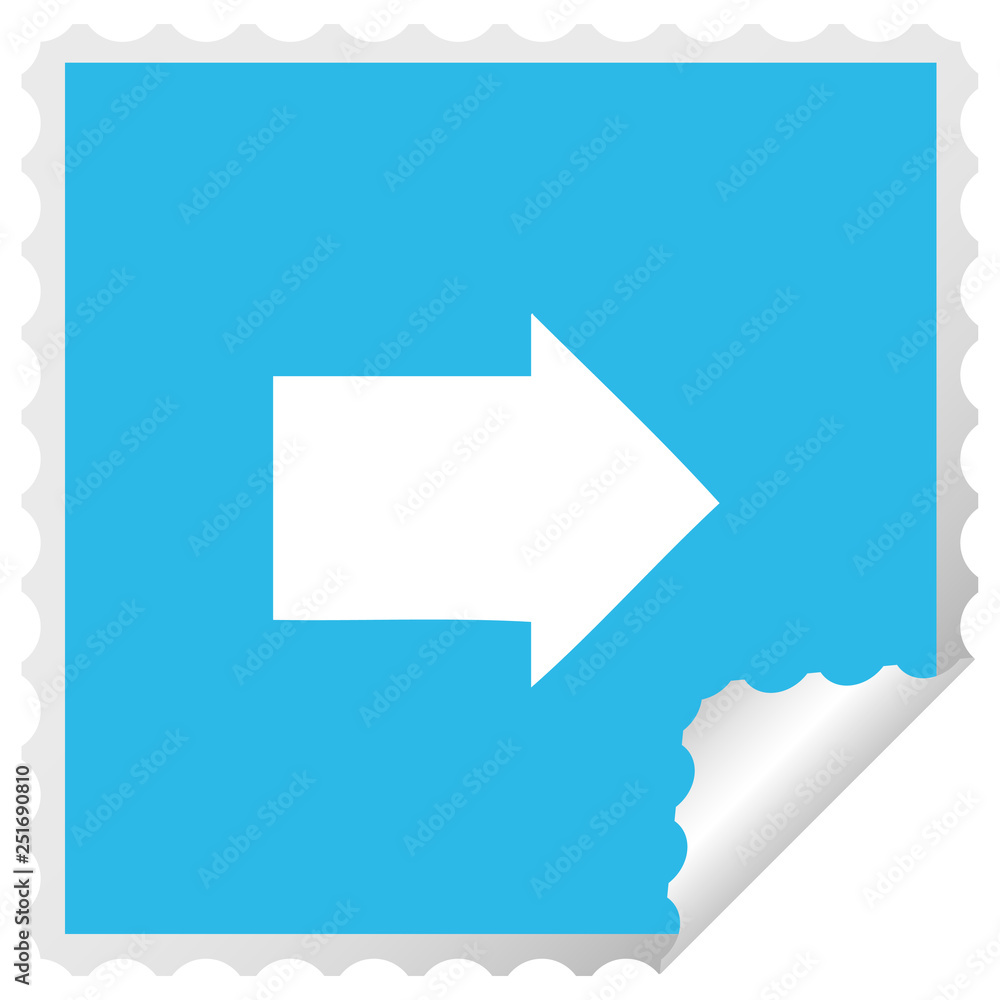 square peeling sticker cartoon arrow symbol square peeling sticker cartoon arrow symbol