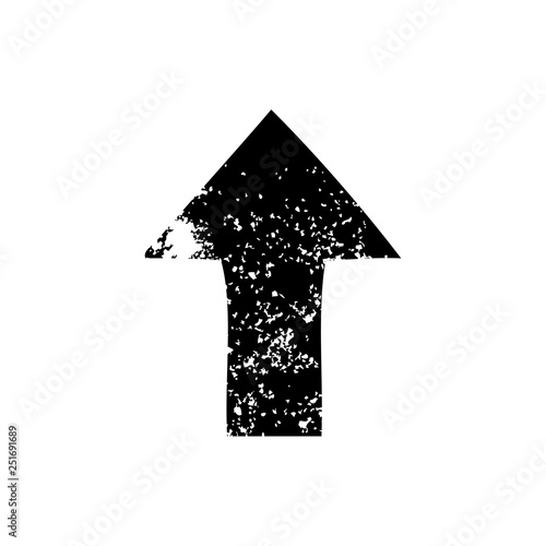 distressed symbol pointing arrow