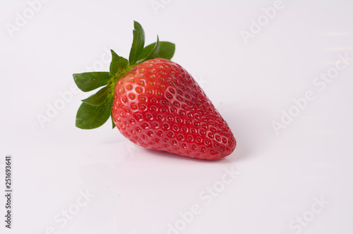 close up photo of fresh strawberry with white background