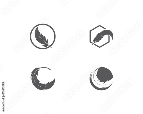 feather logo vector
