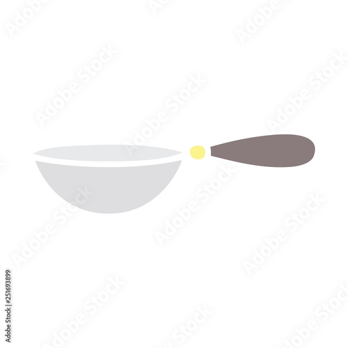 flat color retro cartoon measuring spoon