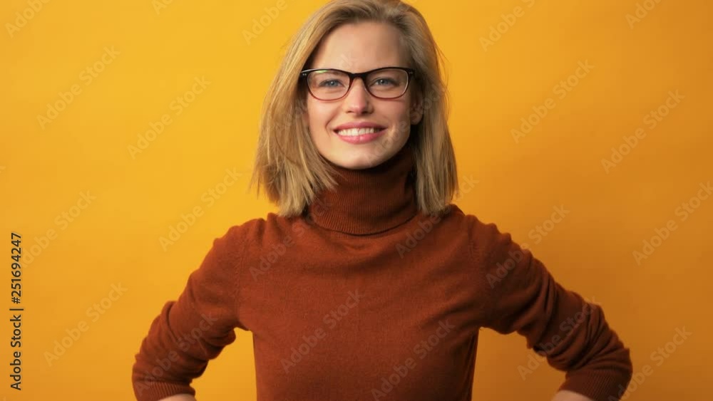 Model appearing from below frame wearing signature glasses Model appearing from below frame wearing signature glasses