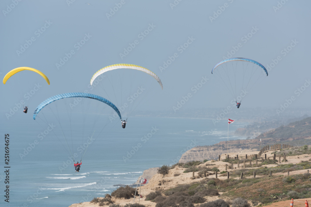 paragliding over the cliffs