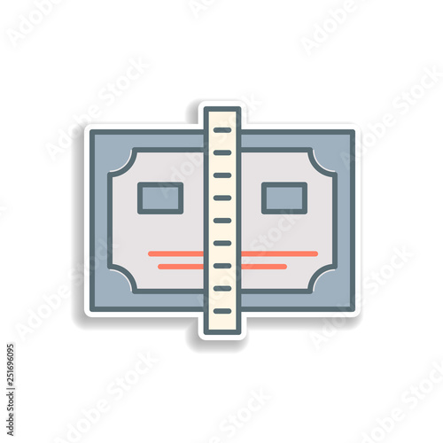 promissory note sticker icon. Element of color banking icon. Premium quality sticker design icon. Signs and symbols collection icon for websites, web design
