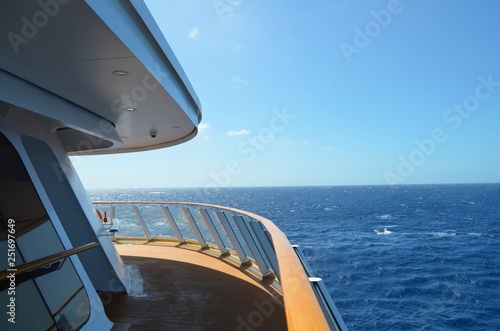 deck of a ship on the Caribbean © luke p ferguson
