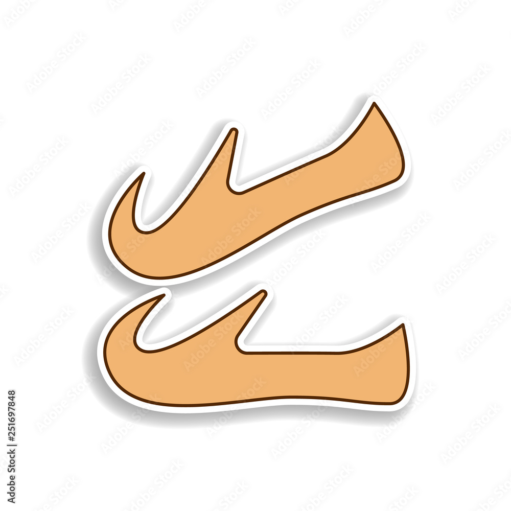 Arabic shoes sticker icon. Element of color Arabic culture icon. Premium quality sticker design icon. Signs and symbols collection icon for websites web design Stock Vector Adobe Stock