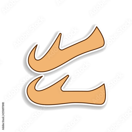 Arabic Shoes Sticker Icon Element Of Color Arabic Culture Icon Premium Quality Sticker Design Icon Signs And Symbols Collection Icon For Websites Web Design Stock Vector Adobe Stock