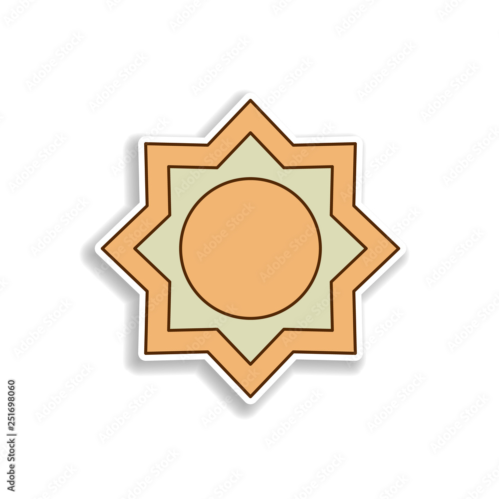 eight-pointed star sticker icon. Element of color Arabic culture icon. Premium quality sticker design icon. Signs and symbols collection icon for websites, web design eight-pointed star sticker icon. Element of color Arabic culture icon. Premium quality sticker design icon. Signs and symbols collection icon for websites, web design