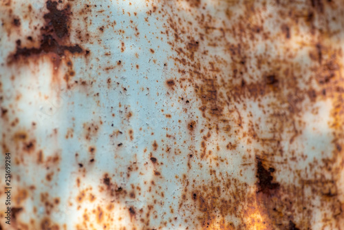 Metallic rust dirty and old texture background. Selective focus macro shot with shallow DOF