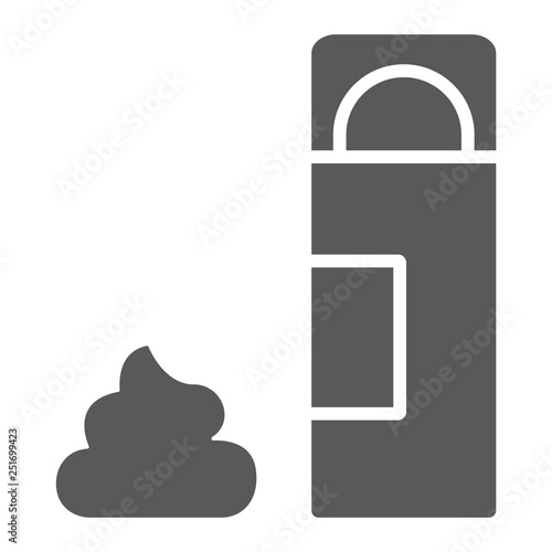 Shaving cream glyph icon, face and care, shaving foam sign, vector graphics, a solid pattern on a white background.