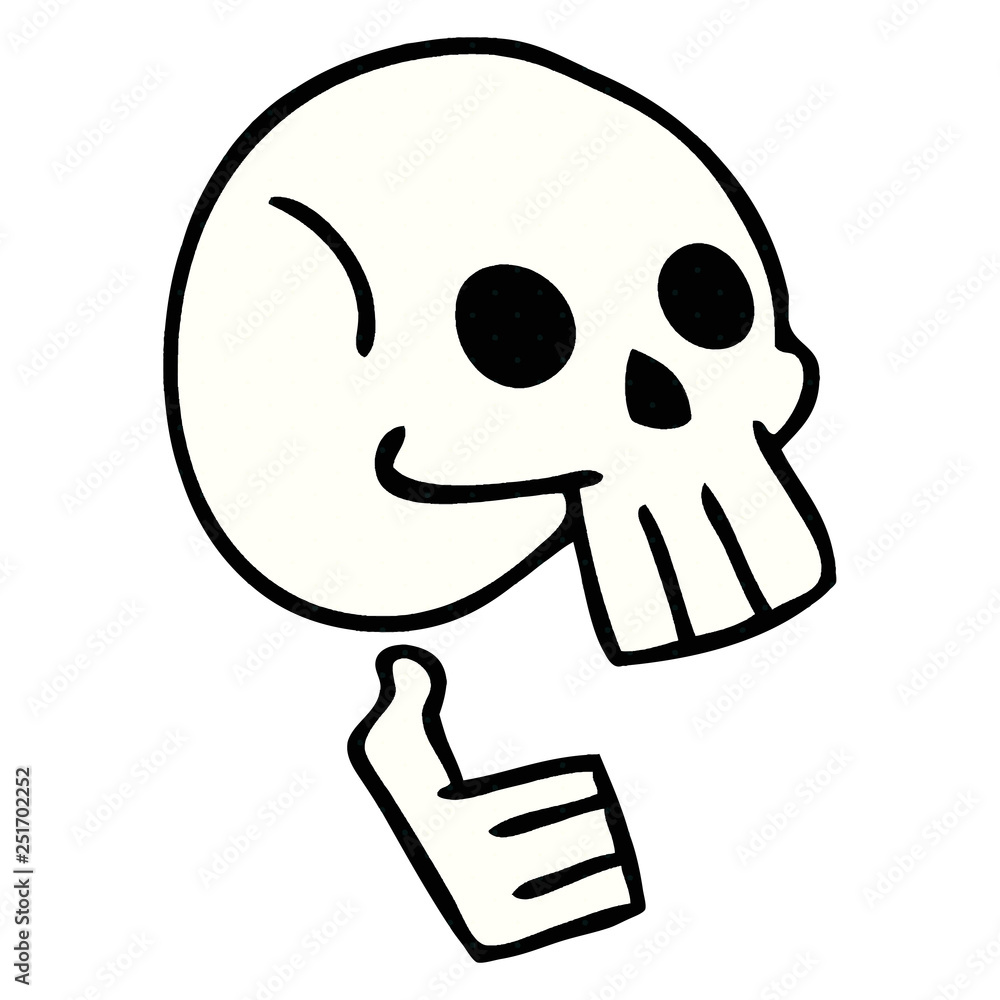 quirky comic book style cartoon skull quirky comic book style cartoon skull