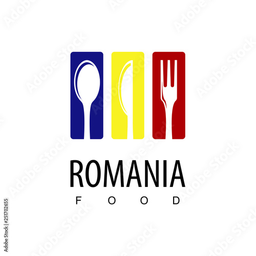 Romania Food, Restaurant Logo