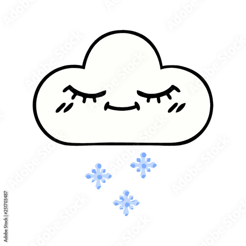 comic book style cartoon snow cloud