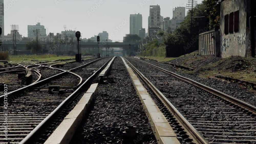 Railroad Tracks In Buenos Aires, Argentina. Railroad Tracks In Buenos Aires, Argentina.