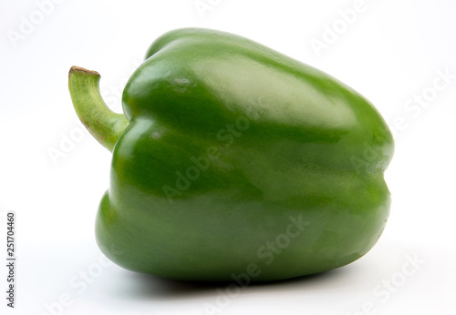 green bell pepper isolated on white background