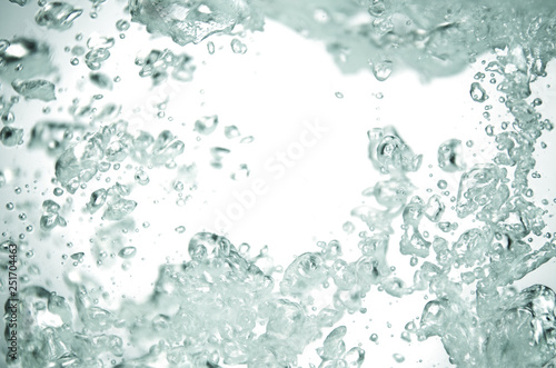 Fresh water wtih air bubbles