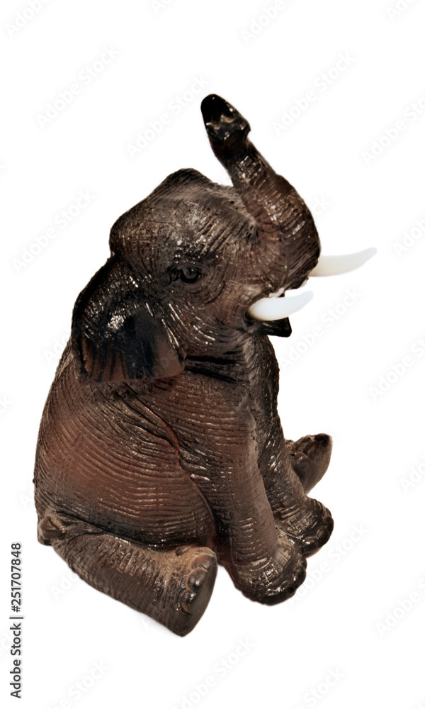 Obraz premium Elephant Figurine Interior white background