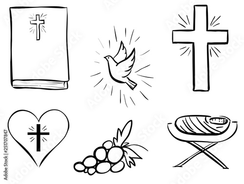 Collection of Christmas cristian icons
