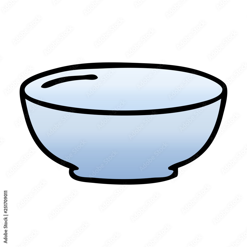 quirky gradient shaded cartoon bowl quirky gradient shaded cartoon bowl