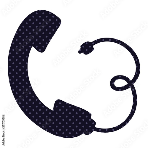 comic book style cartoon telephone receiver
