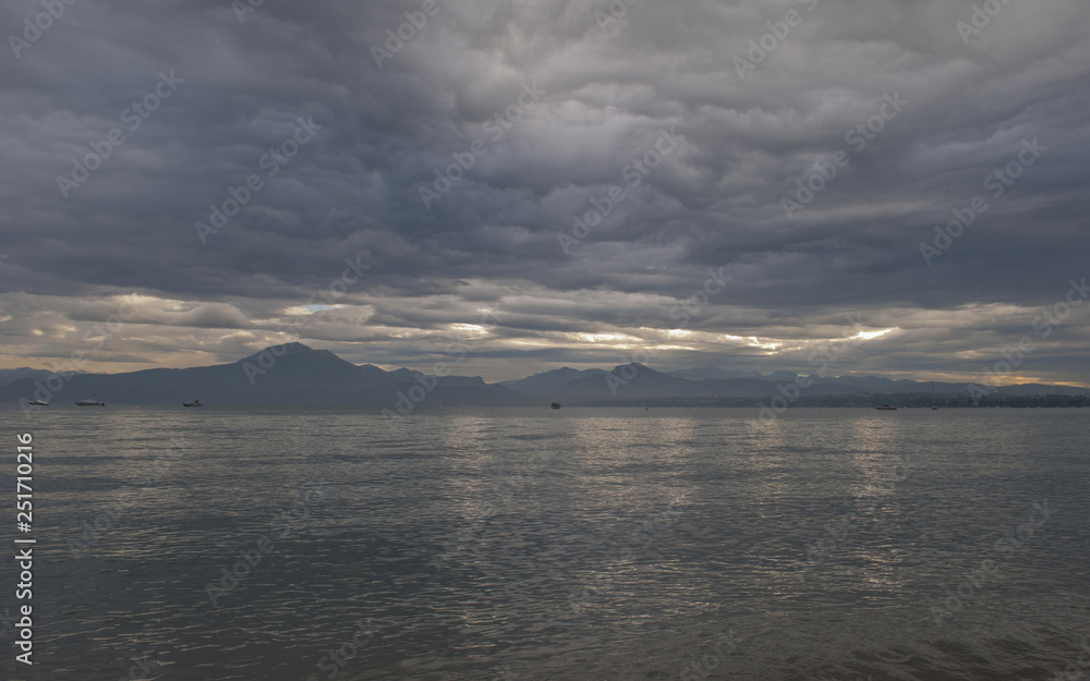 Cloudy Lake Garda, Italy Cloudy Lake Garda, Italy