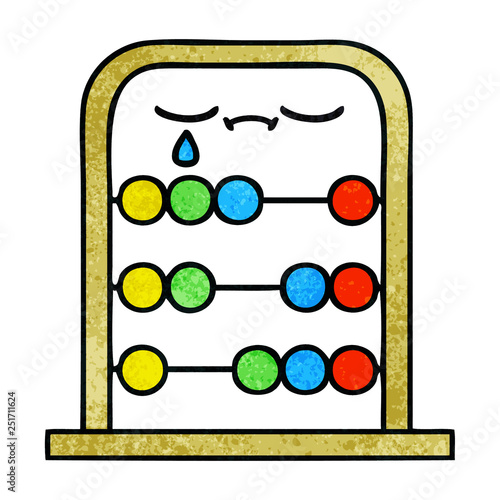 retro grunge texture cartoon abacus