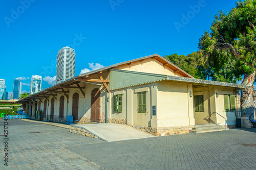 Old train station in Tel Aviv, Israel photo