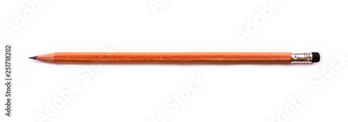 pencil isolated on pure white background