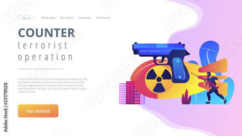 International terrorism concept landing page.