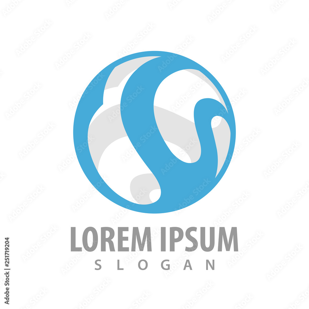 Fototapeta premium logo concept design. abstract circle. Symbol graphic template element vector