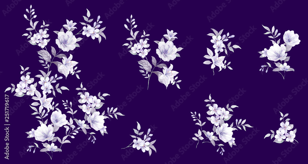 Elegant watercolor hand painted flower Elegant watercolor hand painted flower