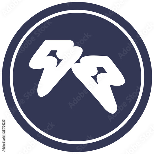 lightning bolts circular icon