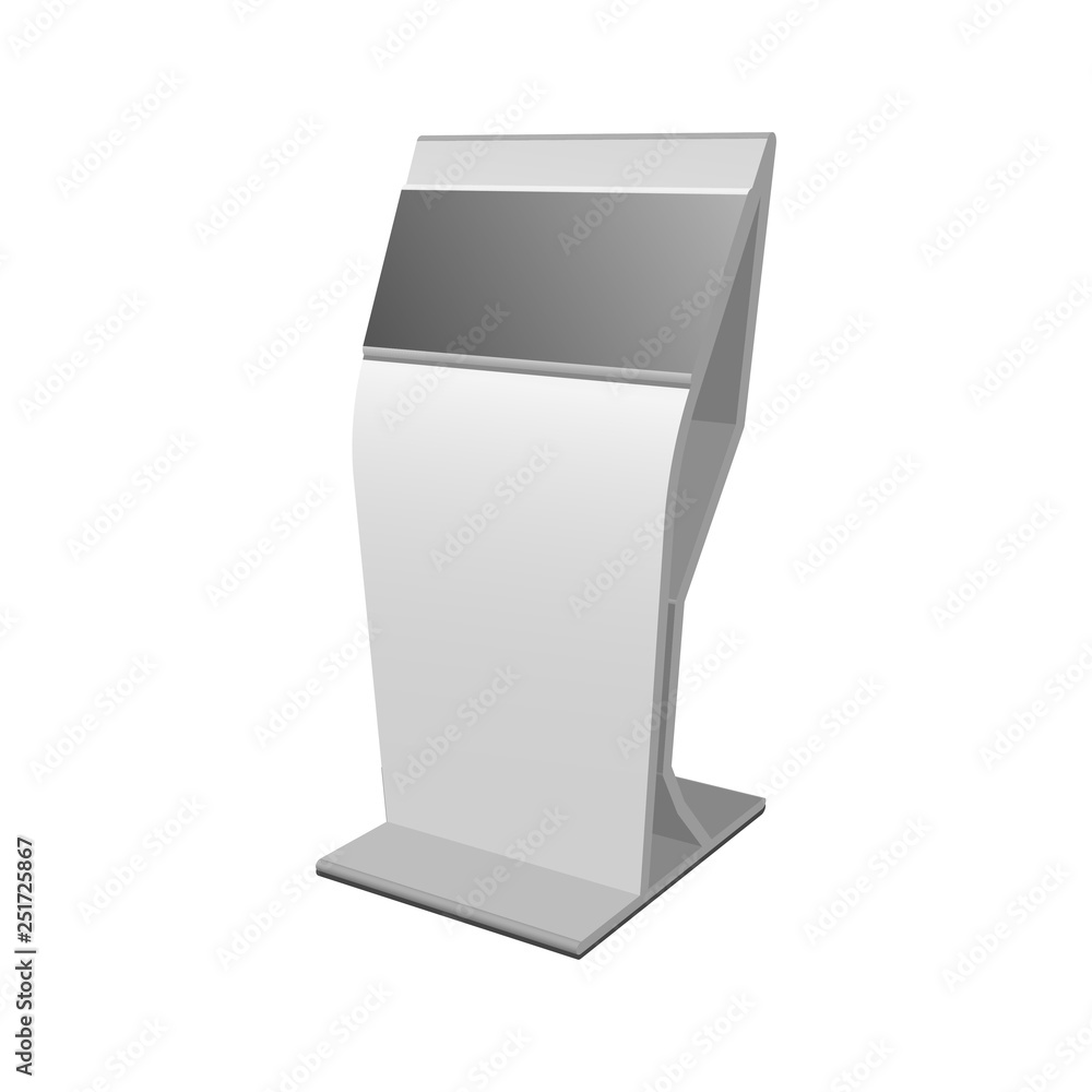 Payment terminal or advertising stand. Illustrations isolated on white background. Graphic concept for your design Payment terminal or advertising stand. Illustrations isolated on white background. Graphic concept for your design