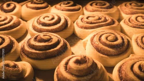 Time-lapse video of croissants baking in oven