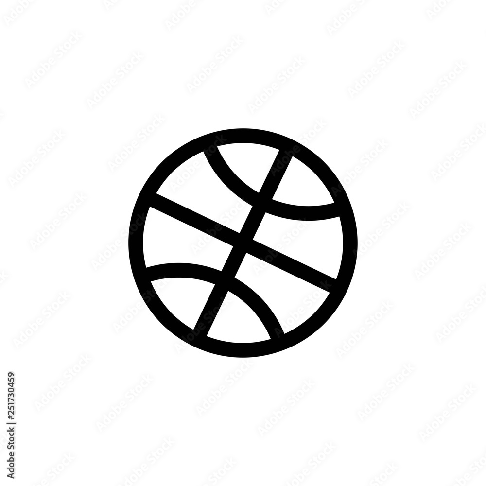 basketball outline vector icon basketball outline vector icon