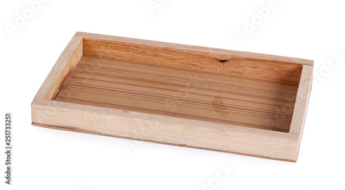 wooden tray on a white background. © sucharat