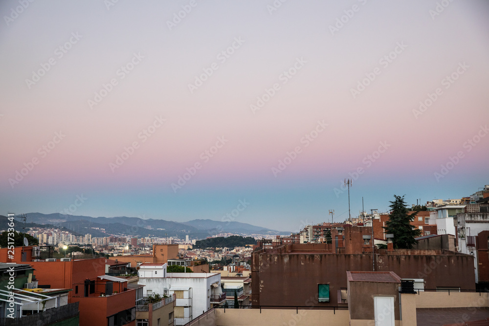 Barcelona Landscape and City View