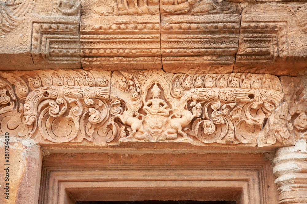 Ancient art and culture at Phanom rung national park in North East of Thailand.