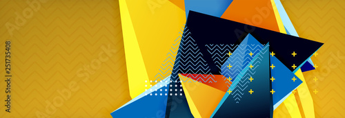 3d triangular shapes geometric background. Origami style pattern with triange shapes for decorative design. Poster design. Line design. Modern presentation template