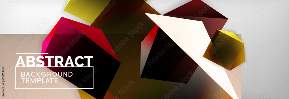 Triangular 3d geometric shapes composition, abstract background Triangular 3d geometric shapes composition, abstract background