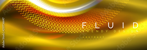 Fluid colors mixing glowing neon wave background, holographic texture