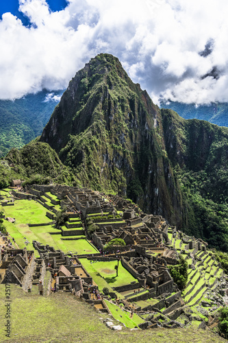 Vertical panorama of Machu Picchu